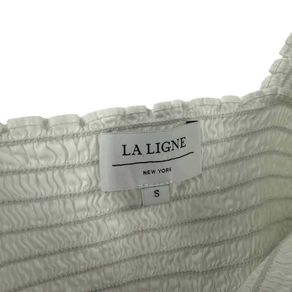 La Ligne Smocked Puff Sleeve Top Sz S - Picture 6 of 8